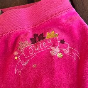 Bright Pink Velour Drawstring Pants